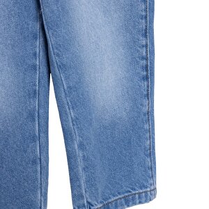 Erkek Bebek Cool Dino Salopet Denim Modelli Yaka Kısa Kol Reçme Paça Erkek Bebek Cool Dino Salopet Denim Modelli Yaka Kısa Kol Reçme Paça