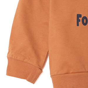 Erkek Bebek Eşofman Takım Bisiklet Yaka Uzun Kol Ribanalı