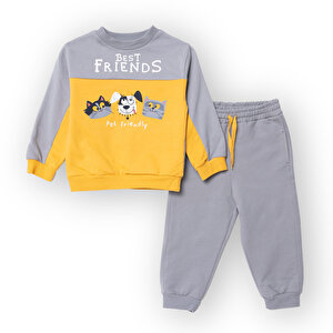 HelloBaby Eşofman Takımı, Gri, 3 - 6 Ay