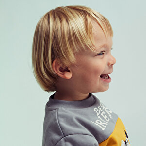 Erkek Bebek Eşofman Takım Bisiklet Yaka Uzun Kol