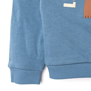 Erkek Bebek Eşofman Takımı Bisiklet Yaka Uzun Kol Ribanalı Paça