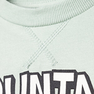 Erkek Bebek Eşofman Takımı Bisiklet Yaka Uzun Kol Ribanalı