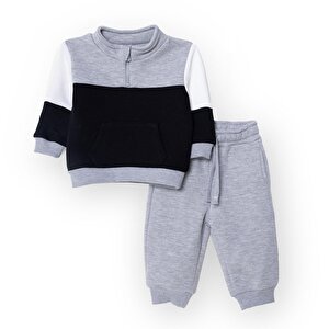 HelloBaby Eşofman, Gri Melanj, 3 - 6 Ay