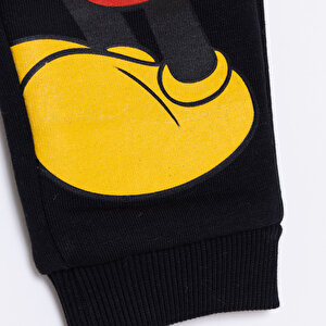 Erkek Bebek Eşofman Takımı Şardonlu Bisiklet Yaka Uzun Kol Ribanalı Paça