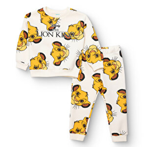 Disney Eşofman T, Ekru Baskılı, 6 - 9 Ay