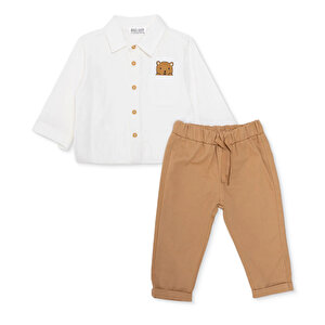 HelloBaby Gömlek-Pantolo, Ekru, 6 - 9 Ay