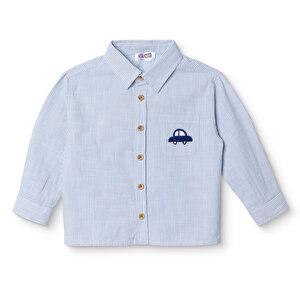 HelloBaby, Gömlek, Mavi, 6 - 9 Ay