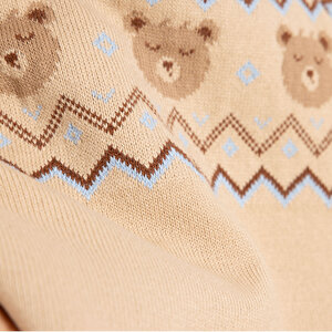 Erkek Bebek Hello Cute Bear Triko Kazak Bisiklet Yaka Uzun Ko