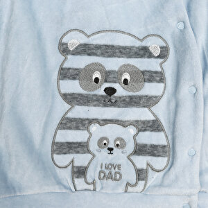 Erkek Bebek Kadife Panda Sweatshirt-Yelek-Alt Erkek Bebek