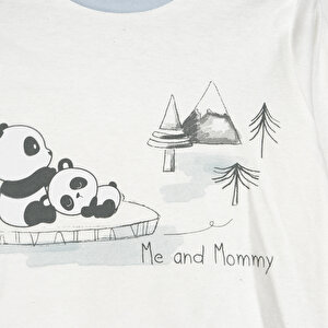 Erkek Bebek Kadife Panda Sweatshirt-Yelek-Alt Erkek Bebek