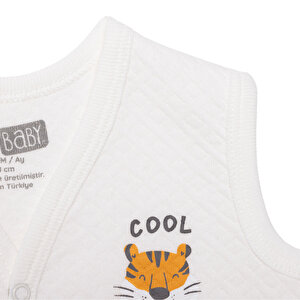 Erkek Bebek Kapitone Yelek Kapitone Örme V Yaka Atlet Kol