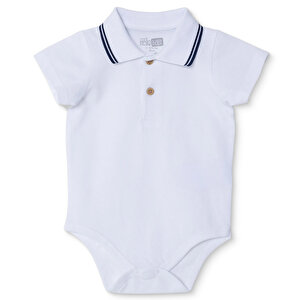 HelloBaby Kısa Kol Body, Ekru, 1 - 3 Ay