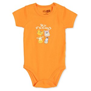 HelloBaby Kısa Kol Bo, Turuncu, 1 - 3 Ay