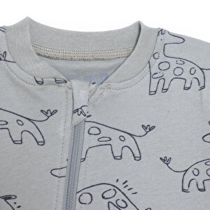 Erkek Bebek Patiksiz Tulum İnterlok Bisiklet Yaka Uzun Kol Ribanalı Paça