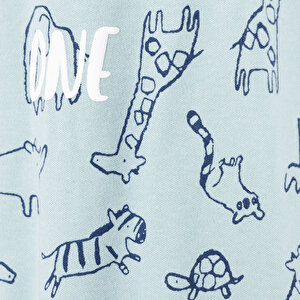 Erkek Bebek Patiksiz Tulum İnterlok Bisiklet Yaka Uzun Kol Ribanalı Paça