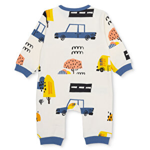 Erkek Bebek Patiksiz Tulum İnterlok Bisiklet Yaka Uzun Kol