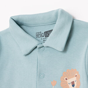 Erkek Bebek Patiksiz Tulum İnterlok Gömlek Yaka Uzun Kol Ribanalı Paça Erkek Bebek Patiksiz Tulum İnterlok Gömlek Yaka Uzun Kol Ribanalı Paça