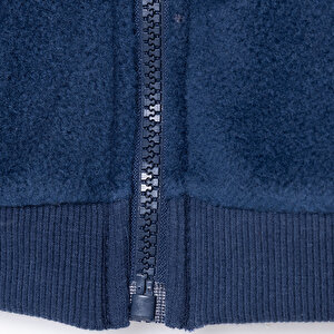 Erkek Bebek Polar Yelek Fermuarlı Hakim Yaka Atlet Kol