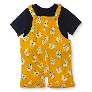 HelloBaby Şort S, Sarı Baskılı, 3 - 6 Ay