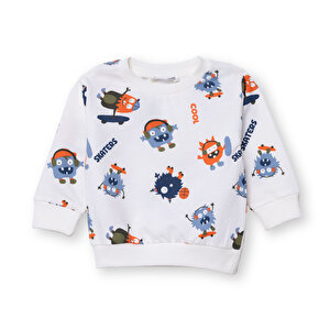 HelloBaby Basic Sweatshirt, Ekru, 6 Ay