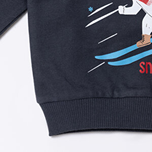 Erkek Bebek Sweatshirt Bisiklet Yaka Uzun Kol Erkek Bebek Sweatshirt Bisiklet Yaka Uzun Kol