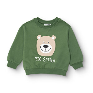 Erkek Bebek Sweatshirt Şardonlu İki İplik Bisiklet Yaka Uzun Kol Erkek Bebek Sweatshirt Şardonlu İki İplik Bisiklet Yaka Uzun Kol