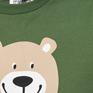 Erkek Bebek Sweatshirt Şardonlu İki İplik Bisiklet Yaka Uzun Kol Erkek Bebek Sweatshirt Şardonlu İki İplik Bisiklet Yaka Uzun Kol