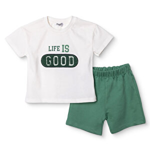 HelloBaby, Tshirt-Şor, Beyaz, 6 - 9 Ay