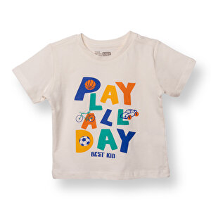HelloBaby Tshirt, Ekru, 3 - 4 Yaş