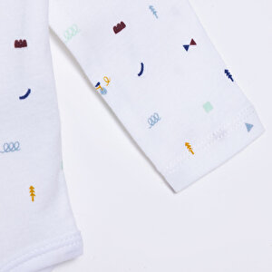 Erkek Bebek Uzun Kol Body Çıtçıtlı Zarf Yaka