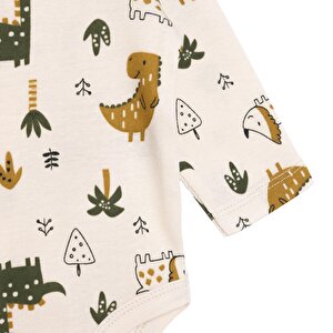 Erkek Bebek Uzun Kol Body Ribana Çıtçıtlı Yaka