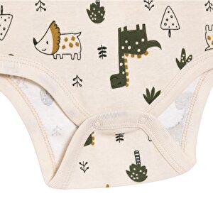 Erkek Bebek Uzun Kol Body Ribana Çıtçıtlı Yaka