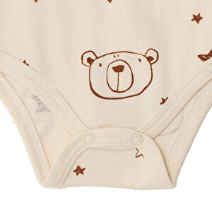 Erkek Bebek Uzun Kol Body Ribana Çıtçıtlı Yaka