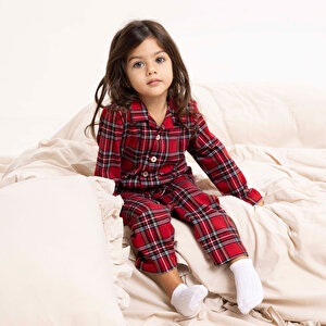 HelloBaby Uzun Kol Pijama, Kırmızı, 6 Ay