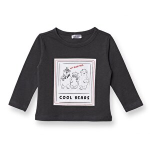 HelloBaby Uzun Kol T, Antrasit, 6 - 9 Ay