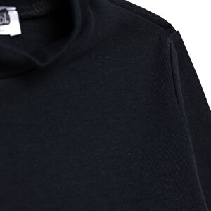 Erkek Bebek Uzun Kol Tshirt Ribana Dik Yaka Uzun Kol