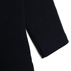 Erkek Bebek Uzun Kol Tshirt Ribana Dik Yaka Uzun Kol