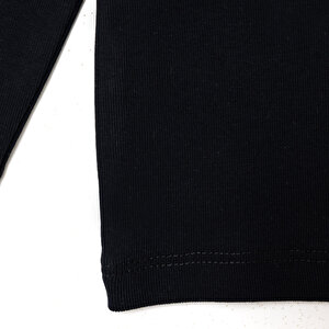 Erkek Bebek Uzun Kol Tshirt Ribana Dik Yaka Uzun Kol