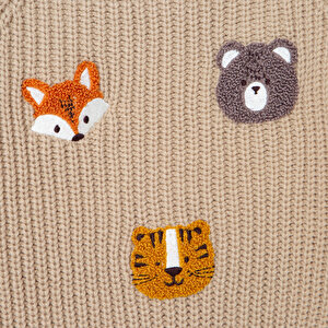 Erkek Bebek Woodland 2 Kazak Triko Bisiklet Yaka Uzun Kol