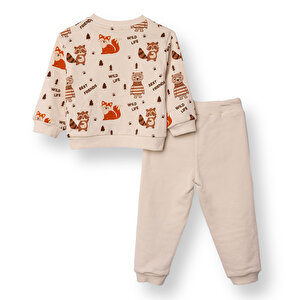 Erkek Bebek Woodland Boy 1 Eşofman Takımı Üç İplik Bisiklet Yaka Uzun Kol Ribanalı Paça Erkek Bebek Woodland Boy 1 Eşofman Takımı Üç İplik Bisiklet Yaka Uzun Kol Ribanalı Paça