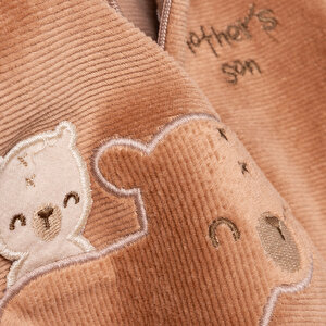 Erkek Bebek Yenidoğan Kadife Patiksiz Tulum Bisiklet Yaka Uzun Kol Patiksiz Paça Erkek Bebek Yenidoğan Kadife Patiksiz Tulum Bisiklet Yaka Uzun Kol Patiksiz Paça