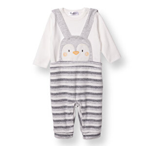 Erkek Bebek Yenidoğan Salopet-Sweatshirt Çıtçıtlı Happy Penguin Bisiklet Yaka Uzun Kol Patiksiz Paç Erkek Bebek Yenidoğan Salopet-Sweatshirt Çıtçıtlı Happy Penguin Bisiklet Yaka Uzun Kol Patiksiz Paç