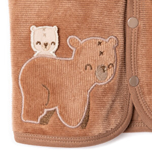 Erkek Bebek Yenidoğan Yelek Mother's Kadife V Yaka Atlet Kol Erkek Bebek Yenidoğan Yelek Mother's Kadife V Yaka Atlet Kol