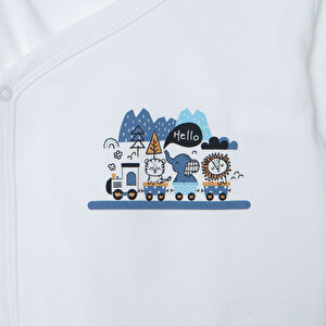 Erkek Bebek Yenidoğan Zıbın-Şapka-Patikli İnterlok V Yaka Uzun Kol Patikli Paça Erkek Bebek Yenidoğan Zıbın-Şapka-Patikli İnterlok V Yaka Uzun Kol Patikli Paça