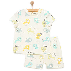 Erkek Bisiklet Yaka Kısa Kol Pijama Takımı