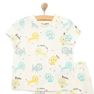 Erkek Bisiklet Yaka Kısa Kol Pijama Takımı