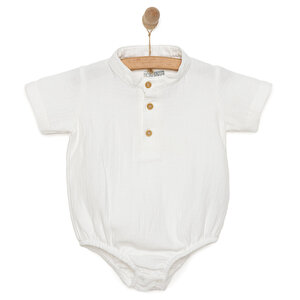 HelloBaby Erkek Gömlek Body, Beyaz, 6 Ay