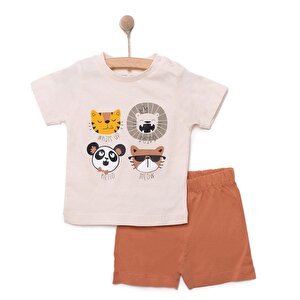 Erkek Kısa Kol Bisiklet Yaka Pijama Takımı