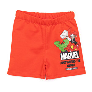 Marvel Marvel Şort, Kırmızı, 3 Yaş