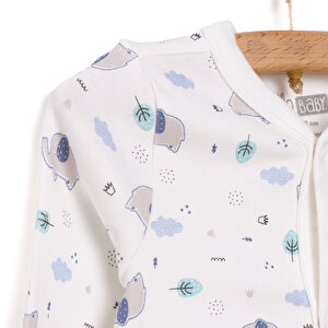 Erkek Bebek Yenidoğan Tulum Body Şapka %100 Pamuk Çıtçıtlı Bisiklet Yaka Uzun Kol Patikli Ekru Erkek Bebek Yenidoğan Tulum Body Şapka %100 Pamuk Çıtçıtlı Bisiklet Yaka Uzun Kol Patikli Ekru